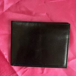 Elegant Black Leather Card Holder